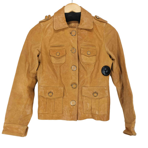 バナナリパブリック BANANA REPUBLIC LAMB マルチポケット ラムレザージャケット レディース XS