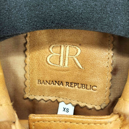 バナナリパブリック BANANA REPUBLIC LAMB マルチポケット ラムレザージャケット レディース XS
