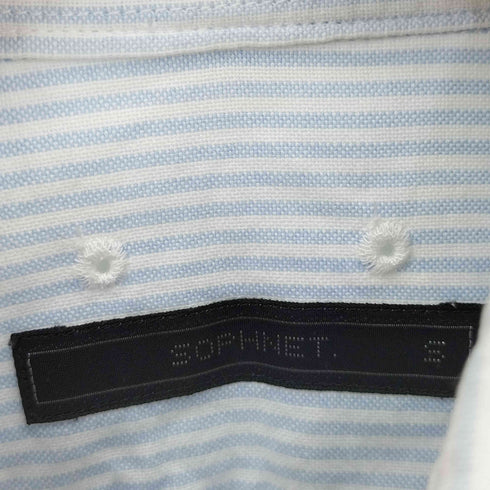 ソフネット SOPHNET. サソリ刺繍 B.D ストライプ オックスフォード L/S シャツ メンズ JPN:S