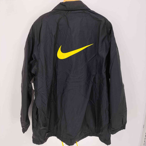 ナイキ NIKE 銀タグ スウォッシュロゴ刺繍 裏地メッシュバックロゴ ナイロンコーチジャケット メンズ import:XL