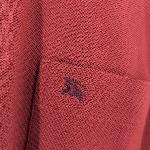 バーバリーロンドン BURBERRY LONDON ホース刺繍 ロングスリーブ ポロシャツ メンズ L