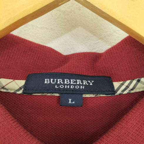 バーバリーロンドン BURBERRY LONDON ホース刺繍 ロングスリーブ ポロシャツ メンズ L