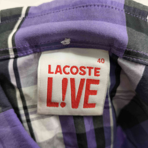 ラコステライブ Lacoste Live チェック L/S BD シャツ メンズ 40