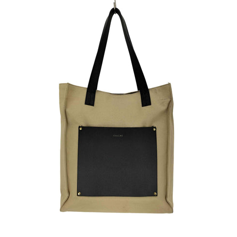 クルニ CULLNI 21SS Lether Poket Canvas Tote レザー ポケット キャンバス トート レディース
