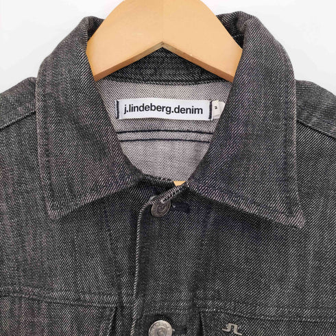 ジェイリンドバーグ J.LINDEBERG ブラックデニムジャケット メンズ import:M