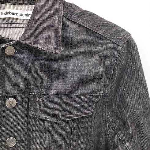 ジェイリンドバーグ J.LINDEBERG ブラックデニムジャケット メンズ import:M