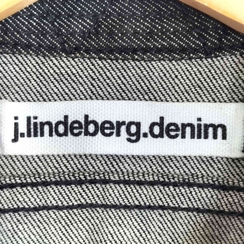 ジェイリンドバーグ J.LINDEBERG ブラックデニムジャケット メンズ import:M