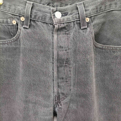 リーバイス Levis 95年製 501 ボタン裏522 ボタンフライ先染ブラックデニムパンツ メンズ W32 L32