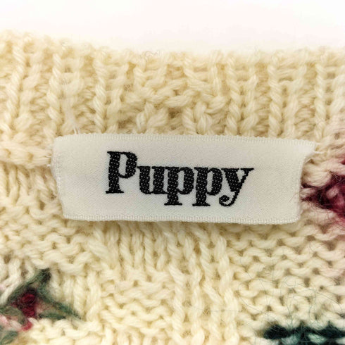Puppy シルク混 花柄 ニット レディース