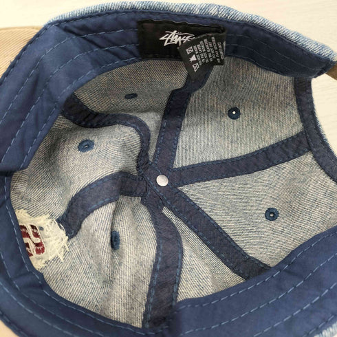 ステューシー Stussy デニム ロゴ刺繍 キャップ メンズ