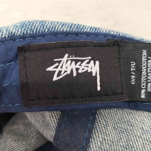 ステューシー Stussy デニム ロゴ刺繍 キャップ メンズ