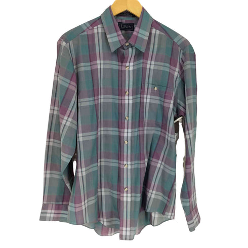 リーバイス Levis 80~90S チェック柄コットンシャツ メンズ L
