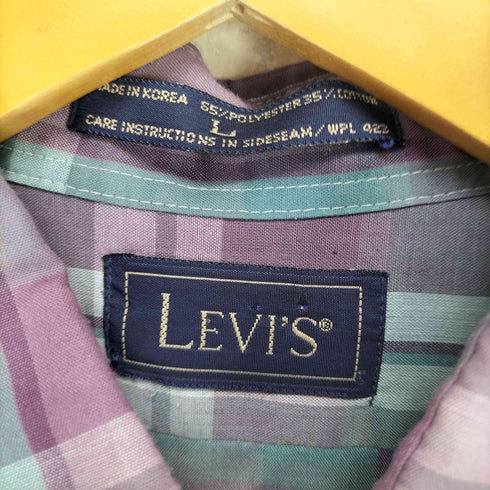 リーバイス Levis 80~90S チェック柄コットンシャツ メンズ L