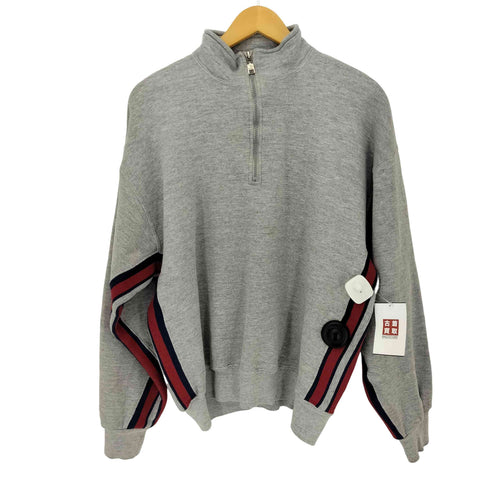 ラッセルアスレチック RUSSELL ATHLETIC 90S アメリカ製 ハーフジップ サイドライン スウェット メンズ import:L
