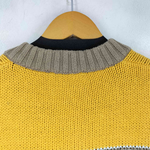 ザラ ZARA Vネック ボーダーニット メンズ US L