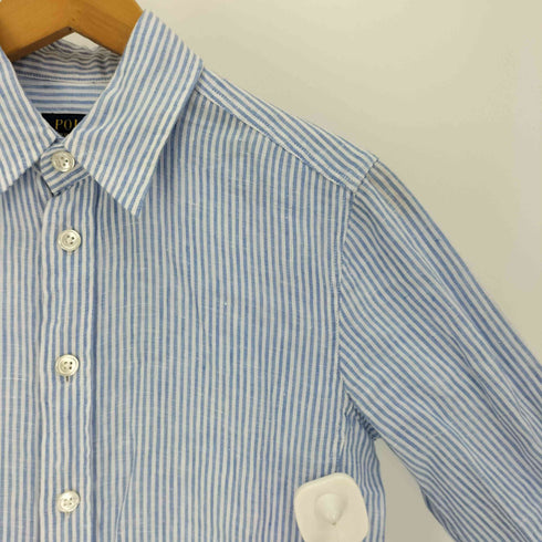ポロラルフローレン POLO RALPH LAUREN ストライプ リネン シャツ ワンピース レディース 0