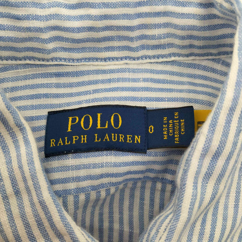 ポロラルフローレン POLO RALPH LAUREN ストライプ リネン シャツ ワンピース レディース 0