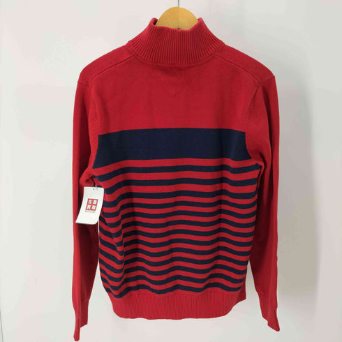 トミーヒルフィガー TOMMY HILFIGER ボーダーコットンハーフジップニット メンズ import:L
