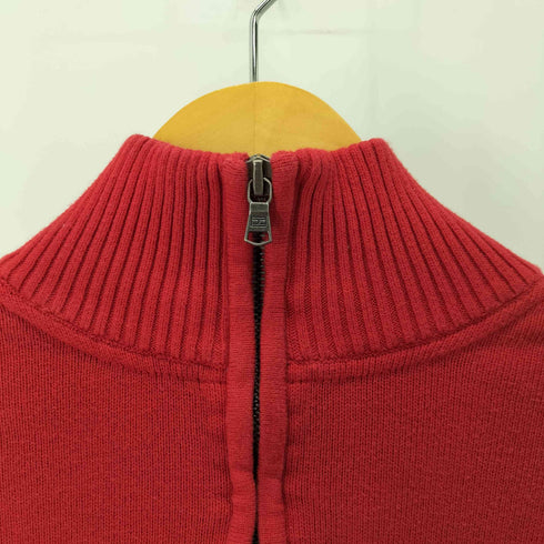 トミーヒルフィガー TOMMY HILFIGER ボーダーコットンハーフジップニット メンズ import:L