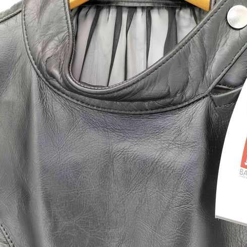 サカイ Sacai シアードッキング ライダースデザイン レザーワンピース レディース JPN:1