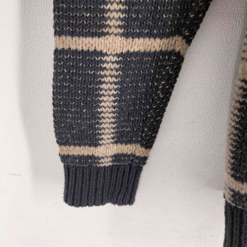 トゥモローランドトリコ TOMORROWLAND tricot 19AW チェック柄 ウール ニット メンズ JPN:S