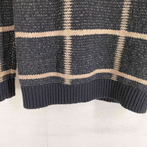 トゥモローランドトリコ TOMORROWLAND tricot 19AW チェック柄 ウール ニット メンズ JPN:S