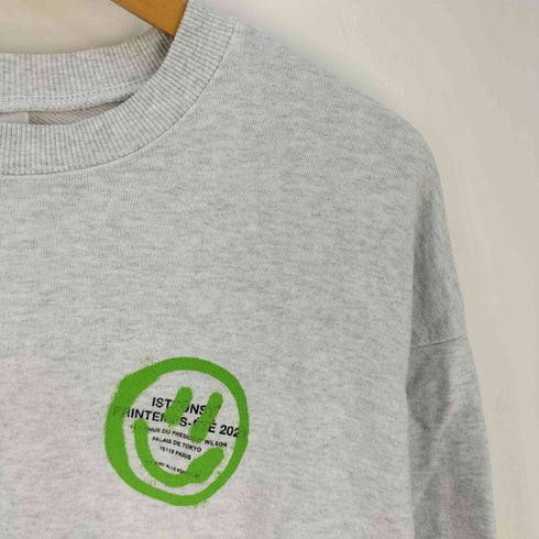 イストクンスト ISTKUNST LOGO & SMILY SWEATSHIRT ロゴ&スマイリー スウェット メンズ M