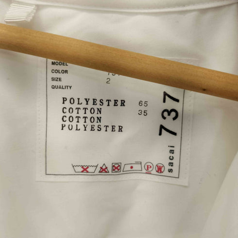 サカイ Sacai Cotton Poplin Polo Shirt コットンポプリンポロシャツ レディース JPN:2