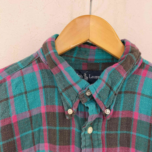 ラルフローレン RALPH LAUREN BLAIRE ポニー刺繍 チェック フランネルBDシャツ メンズ JPN:M