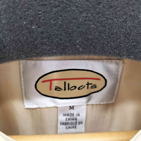 タルボット TALBOTS パイピングレザー キルティングコート レディース M