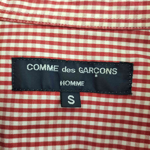 コムデギャルソンオム COMME des GARCONS HOMME フロントライン 片ポケ ギンガムチェックシャツ メンズ JPN:S
