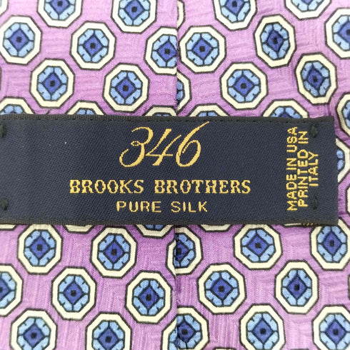 ブルックスブラザーズ 346 BROOKS BROTHERS USA製 総柄 シルク ネクタイ メンズ