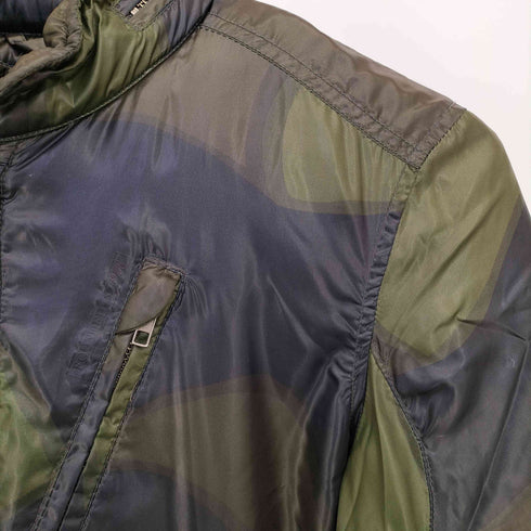 ディーゼル DIESEL 迷彩 カモフラ フード収納 中綿ジャケット メンズ import:S