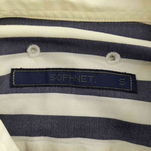 ソフネット SOPHNET. 片ポケ ストライプシャツ メンズ