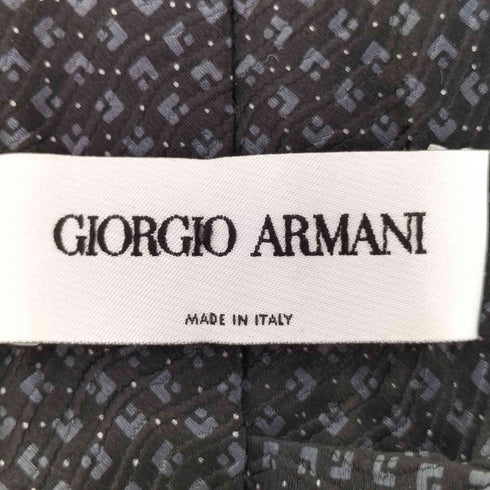 ジョルジオアルマーニ Giorgio Armani イタリア製 総柄 シルク ネクタイ メンズ