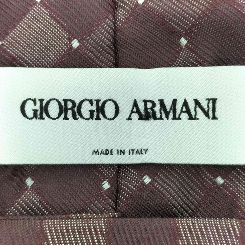 ジョルジオアルマーニ Giorgio Armani イタリア製 ダイヤ柄 シルク ネクタイ メンズ