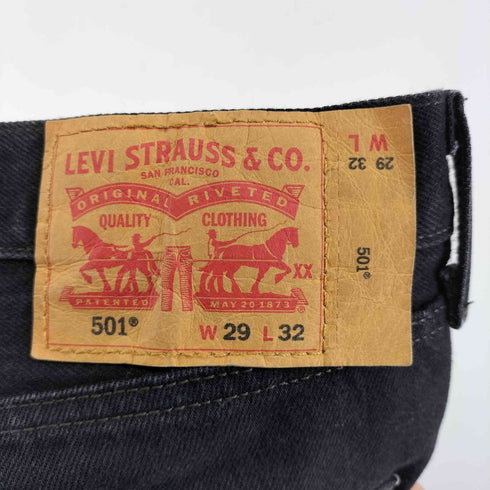 リーバイス Levis 501 ORIGINAL BLACK Denim メンズ 29/32