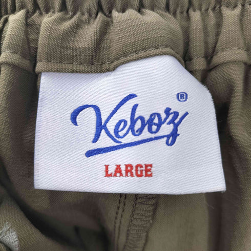 ケボズ KEboz ワイド イージーパンツ スモールワッペン リップストップ メンズ L