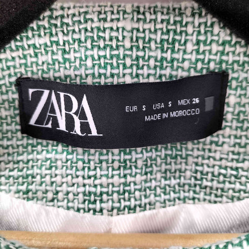 ザラ ZARA クロップドテクスチャーブレザー レディース import:S