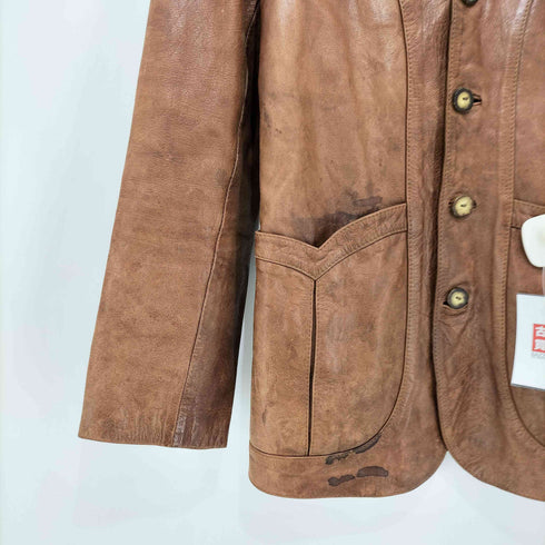 SUWANEE SPRINGS LEATHER WORKS レザー ウエスタン 4Bテーラードジャケット メンズ