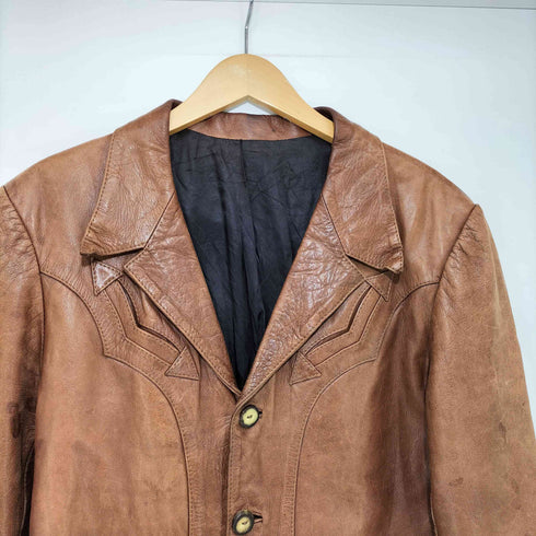 SUWANEE SPRINGS LEATHER WORKS レザー ウエスタン 4Bテーラードジャケット メンズ