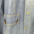 Valley Co 80S フランネルチェック生地切替 ラグラン ノーカラーデニムカバーオール メンズ JPN:L