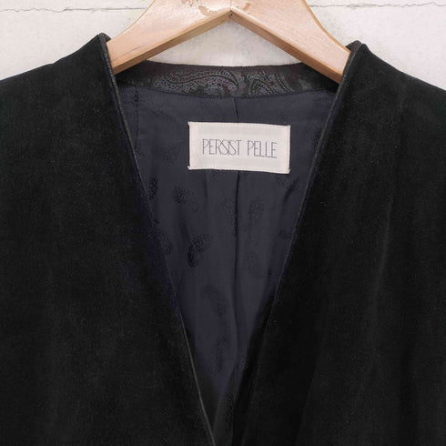 persist pelle スウェードダブルコート レディース