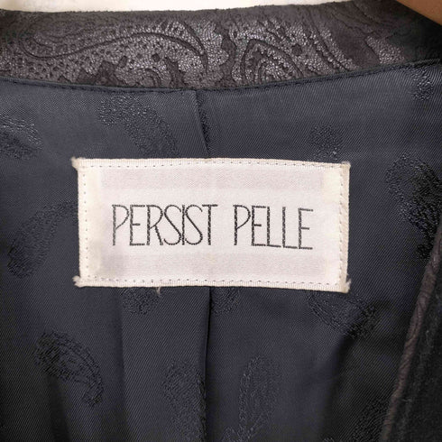 persist pelle スウェードダブルコート レディース