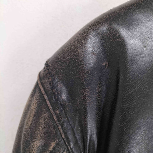 strath conor レザーハーフコート メンズ m