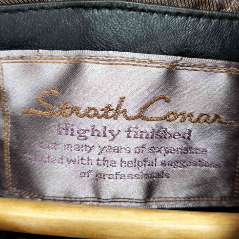 strath conor レザーハーフコート メンズ m