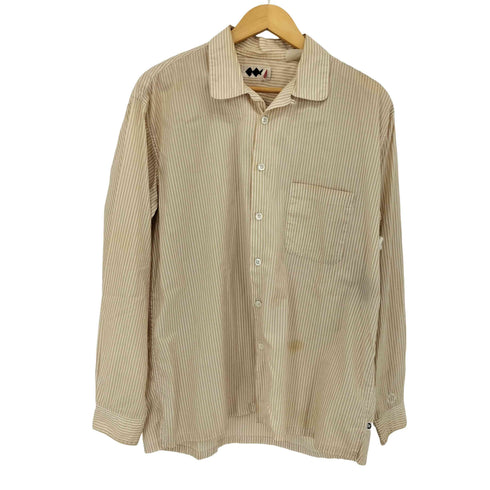 グッドイナフ GOODENOUGH FINESSE ストライプオープンカラーシャツ メンズ JPN:L