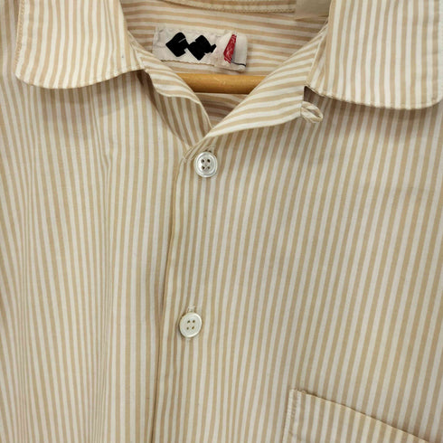 グッドイナフ GOODENOUGH FINESSE ストライプオープンカラーシャツ メンズ JPN:L