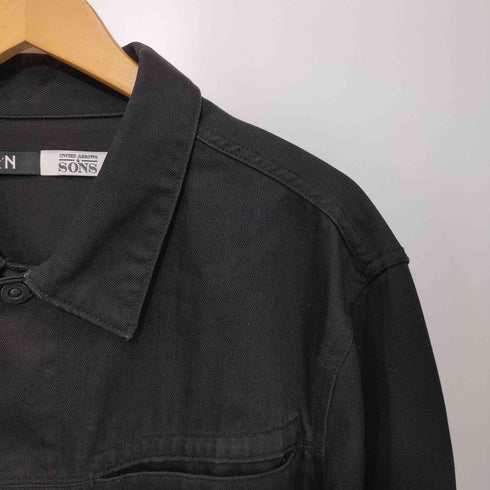 UNITED ARROWS & SONS ブラックデニム トラッカージャケット メンズ XXL