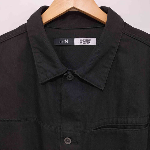 UNITED ARROWS & SONS ブラックデニム トラッカージャケット メンズ XXL